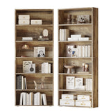 IRONCK Bookshelves and Bookcases Set of 2 Floor Standing 6 Tiers Display Storage Shelves 70 in Tall Bookcase Home Decor Furniture for Home Office, Living Room, Bed Room IRONCK