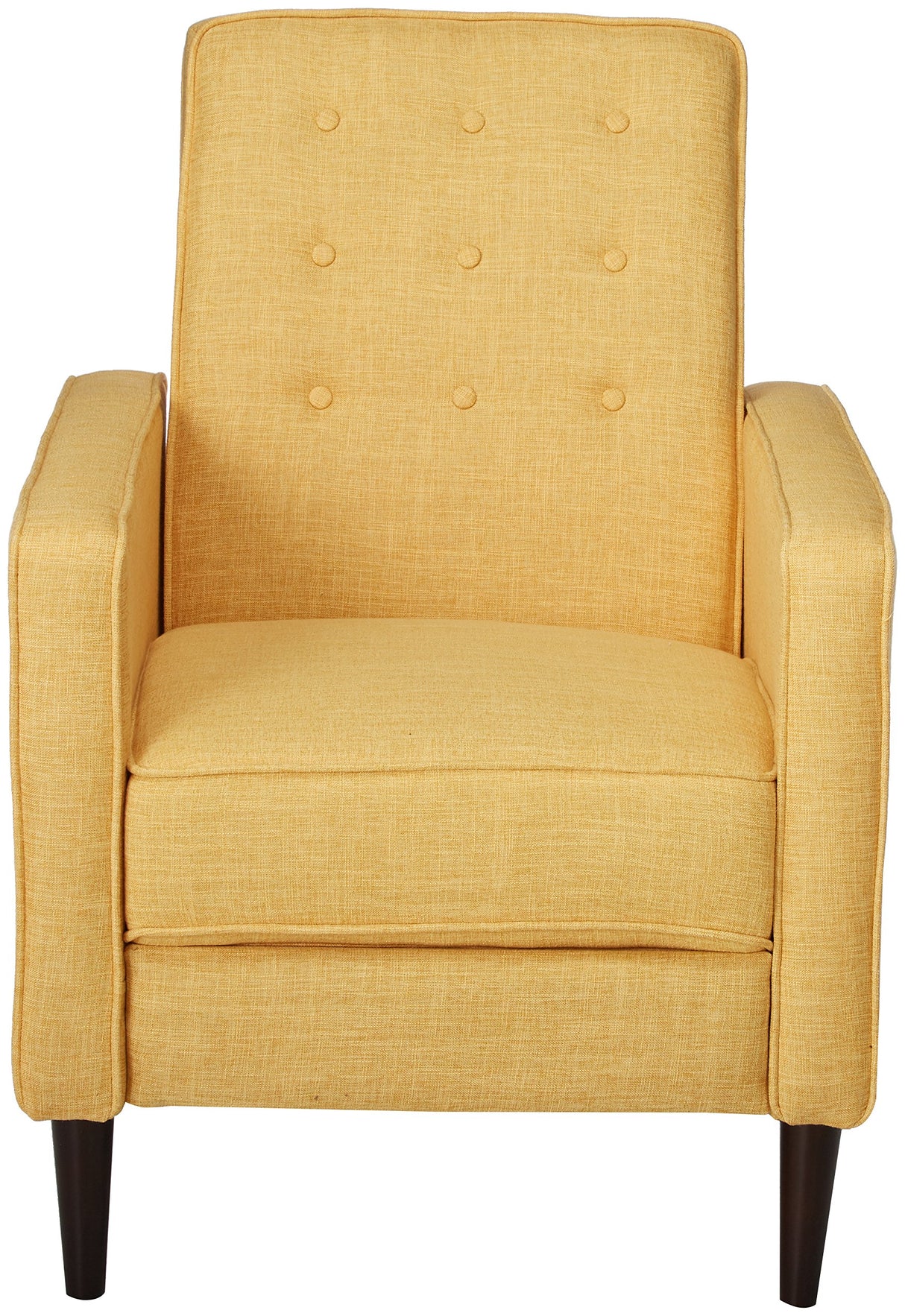 CHRISTOPHER KNIGHT HOME Mason Mid-Century Modern Tuft Back Recliner (Qty of 1, Fabric/Muted Yellow). GDFStudio Christopher Knight Home