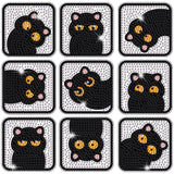 Morledoa Diamond Art Refrigerator Magnets, 9 PCS Cat Diamond Art Kits for Adults, DIY Diamond Painting Kits for Home Decor Morledoa