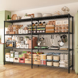 REIBII 70"W Metal Shelving, Storage Shelves 4-tier Wire Shelving Unit Load 1240LBS Metal Shelves for Storage Adjustable Shelving Rack for Pantry Kitchen Commercial school Garage 70"W*15.8"D*62.9"H REIBII
