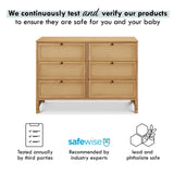 Davinci Margot 6-Drawer Dresser in Honey, GREENGUARD Gold Certified DaVinci