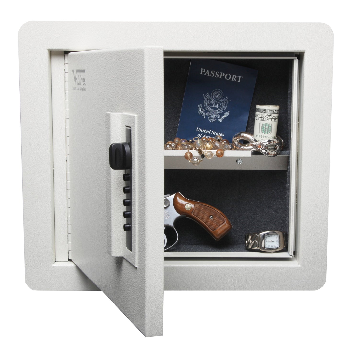 V-Line Quick Vault Locking Storage for Guns and Valuables, Ivory