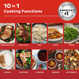 Instant Pot Pro Plus Wi-Fi Smart 10-in-1, Pressure Cooker, Slow Cooker, Rice Cooker, Steamer, Sauté Pan, Yogurt Maker, Warmer, Canning Pot, Sous Vide, Includes App with Over 800 Recipes, 6 Quart Instant Pot