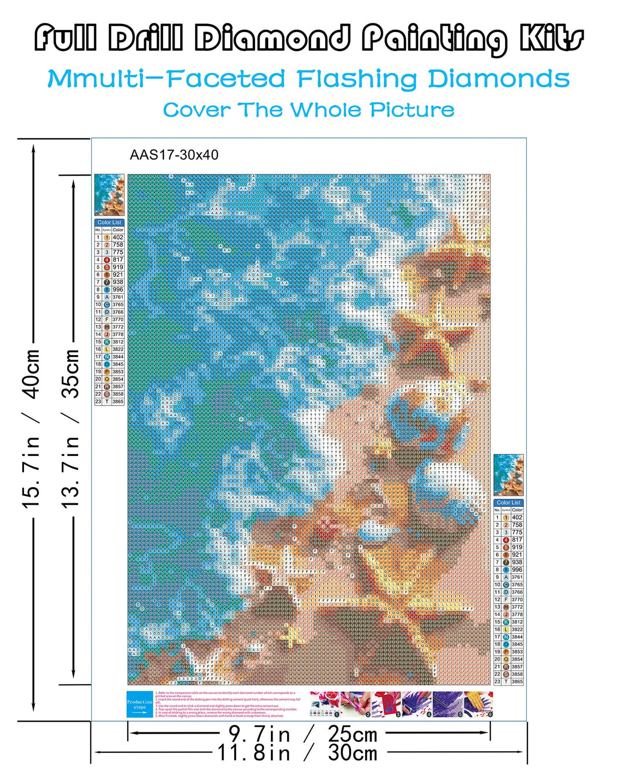 KINPLUB Beach Diamond Painting Kits for Adults, 5D Seashell Starfish Diamond Art Kits for Beginners, DIY Full Round Drill Paint by Diamonds, Home Wall Decor 12 x 16 Inch KINPLUB