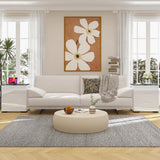 kepptory White Smart Nightstand with Wireless Charging Station & Adjustable LED Lights, High Gloss End Table with 3 Drawers & USB Charging, Bedside Table Organizer for Bedroom Use kepptory