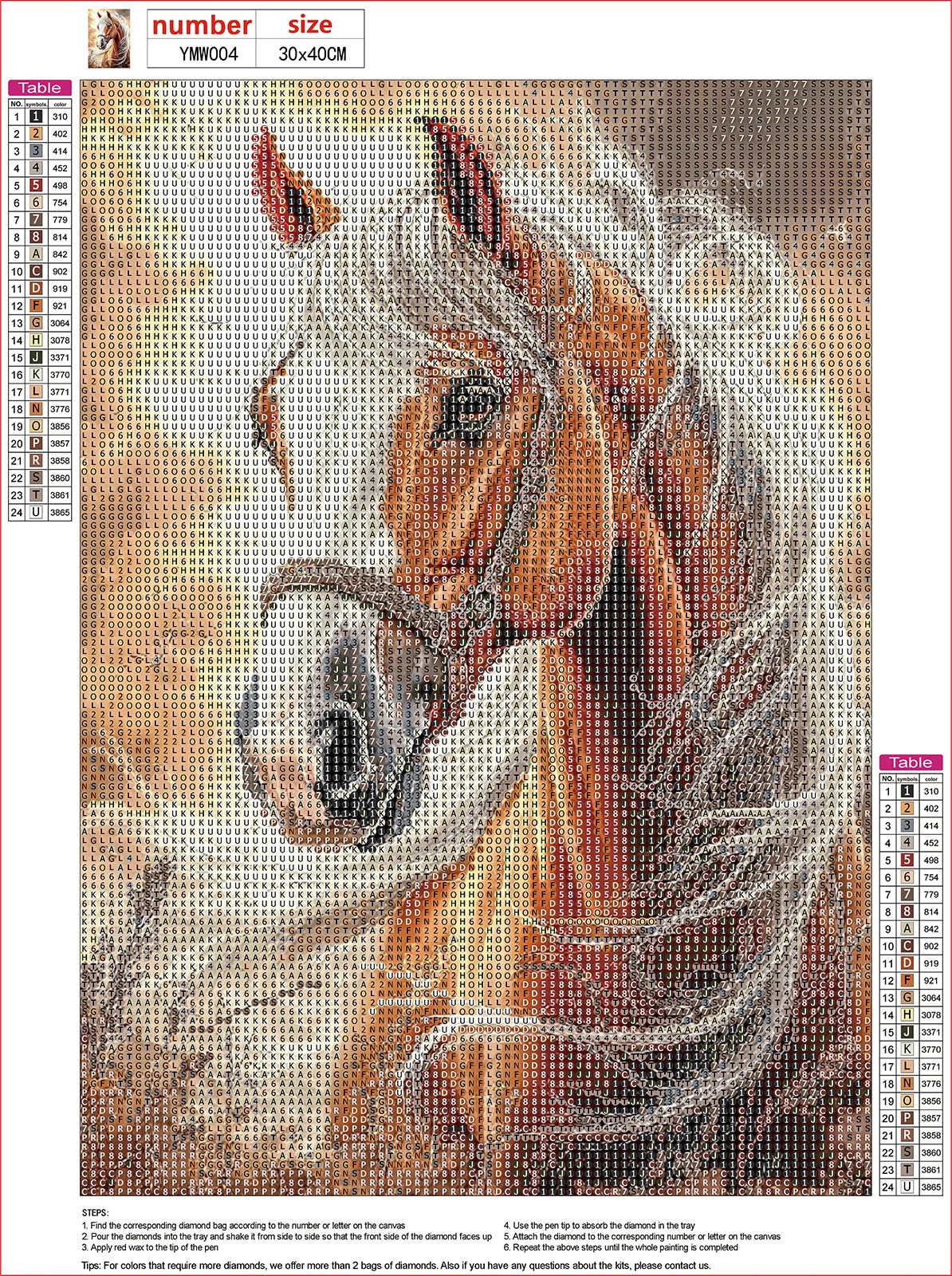 MXJSUA DIY 5D Diamond Painting Kits for Adults, Horse Diamond Art Painting Full Drill Crystal Rhinestone Embroidery Craft Kits for Home Wall Decor Gifts, 12x16inch MXJSUA