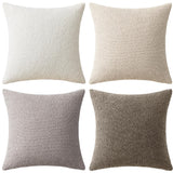 MIULEE Pack of 4 Decorative Textured Boucle Throw Pillow Covers 18x18 Inch Neutral Accent Solid Pillow Cases Soft Couch Cushion Covers for Modern Farmhouse Boho Chair Sofa Bed Livingroom Home Decor MIULEE