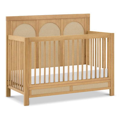 Namesake Eloise 4-in-1 Convertible Crib in Honey and Performance Sand Eco-Weave, GREENGUARD Gold Certified