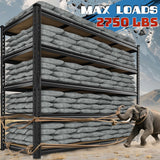 DurayLoly 59.8"W Garage Shelving 72"H Storage Shelves 2750LBS Metal Shelving Heavy Duty Garage Shelves Adjustable 5 Tier Metal Shelf for Basement Warehouse Pantry Supermarket 59.8"W x 24"D x 72"H DurayLoly