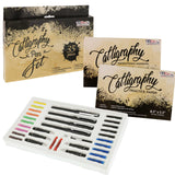 U.S. Art Supply 35-Piece Calligraphy Pen Set - 4 Pens, 5 Nibs, 22 Inks, Includes Calligraphy Pens for Writing, Beginners Handbook & Practice Paper Pad U.S. Art Supply