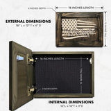 We The People Patriotic Gun Concealment Furniture - Handcrafted Hidden Gun Storage Wall Decor - Hidden Gun Shelf with Magnetic Lock for Quick Access - by Bellewood Designs (Black and White) Bellewood Designs