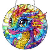 Reofrey Hanging Diamond Art Kits for Adults - 8x8 Inch Dinosaur Acrylic Board Double Sided Pattern Diamond Painting Suncatcher Pendant, DIY Crystal Art for Home Wall or Window Decoration Handmade Gift Reofrey