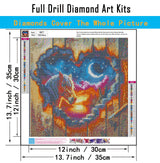 CHWGLFGG 5D Diamond Art Kits for Adults Beginners, Heart-Shaped Horse Landscape Diamond Painting Kits, DIY Full Round Drill Paint by Diamonds Dot Gem Art for Adults, Home Wall Decor 13.7X 13.7 Inch CHWGLFGG