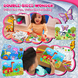 sinceroduct Foil Art Kit for Kids, Foils Arts and Crafts for Kids Age 4-8,Travel Toys Supplies,Foil-Foam Stickers,Birthday Gifts for Boys & Girls,Mess Free Coloring Card Set. sinceroduct