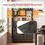 IRONCK Bookshelves and Bookcases, 71inch 6 Tiers Tall Bookcase with Storage Cabinet, 35.4in Wide Book Shelf with Doors and Adjustable Shelves, Industrial Bookshelf for Home Office, Living Room IRONCK