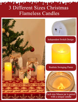 KIVIVO Christmas Centerpieces for Tables, Table Decor with Mason Jar, Flowers, Christmas Winter Table Decorations Centerpieces, Xmas Holiday Center pieces for Tables, Kitchen, Room, Dining Decor KIVIVO