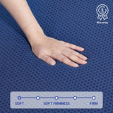 Olee Sleep Tri-Folding Memory Foam Mattress Topper, 4 Inch Gel Folding Mattress for Camping, Foldable Guest Bed, Washable Cover, CertiPUR-US Certified, Soft, Blue, Single Size Olee Sleep