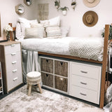 BOLUO Closet Drawers White 3 Drawer Dresser for Closet Organizers and Storage Bedroom Dorm Modern BOLUO