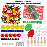 Tieshankao 16PCS Christmas Crafts for Kids - DIY Beads Ornaments Kits Include Nutcracker, Angel, Elf, Tree - Xmas Holiday Toys Gifts Stocking Stuffers Decor Party Decorations Supplies(Need Assembly) Tieshankao