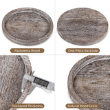 Hanobe Round Wood Candle Tray: Rustic Wooden Candle Holder Whitewash Pillar Stand Farmhouse Tea Light Plate Base for Living Room Coffee Table Centerpiece for Kitchen Counter Bathroom Home Decor,11.8" Hanobe