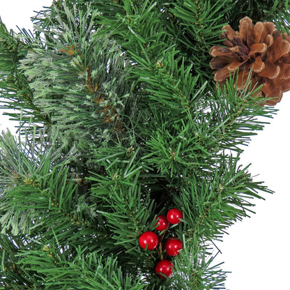 National Tree Company Artificial Cashmere Christmas Wreath with Pinecones and Red Berries, 30 in