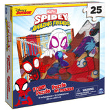 Marvel, 25-Piece Jigsaw Foam Squishy Puzzle Go Spidey! Disney Junior Spidey and his Amazing Friends Show, for Kids Ages 4 and up Spin Master Games
