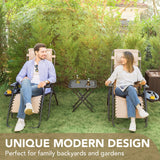 Devoko Patio Zero Gravity Chair Outdoor Folding Adjustable Reclining Chairs Pool Side Using Lawn Lounge Chair with Pillow Set of 2 (Beige) Devoko