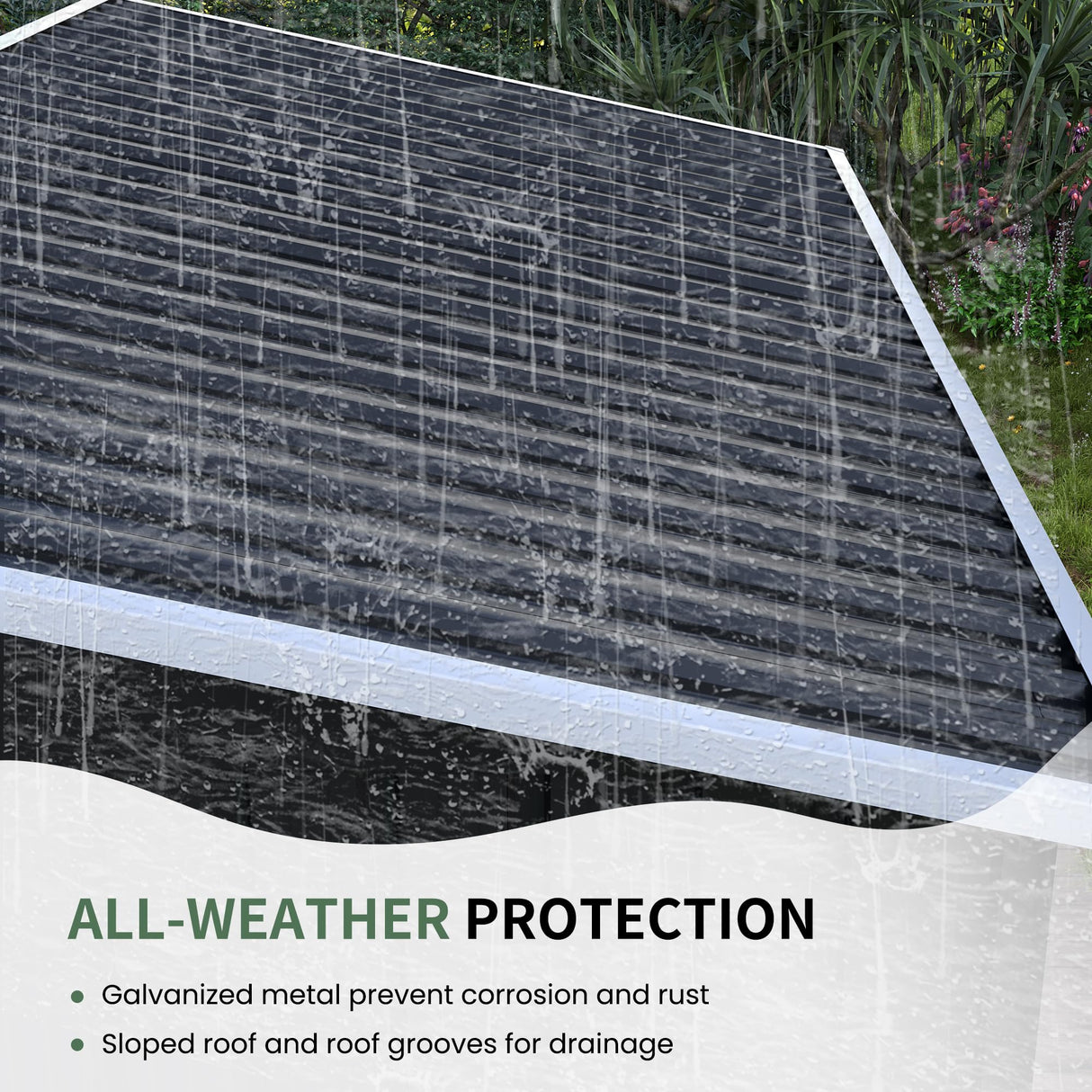 VONZOY 8x4 FT Outdoor Storage Shed,Metal Shed Garden Shed with Lockable Door for Bike, Garbage Can,Tool Shed for Backyard,Patio,Lawn(Grey) VONZOY