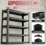 Phonando 78" Hx39 Wx16 D 5-Tier Garage Shelf, 3000 lbs Heavy Duty Storage Shelves, Easy Assembly Adjustable Stainless Shelving, Suitable for Garage Basement Office Farmhouse etc Phonando