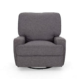 QKFF 36'' Wide Swivel Glider Recliner Chair, Manual Single Recliner with Triple Motion, Plush Cushioning, Traditional Modern Design for Living Room, Nursery, Bedroom QKFF