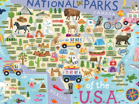 Ceaco - National Parks Map - 500 Piece Jigsaw Puzzle Ceaco