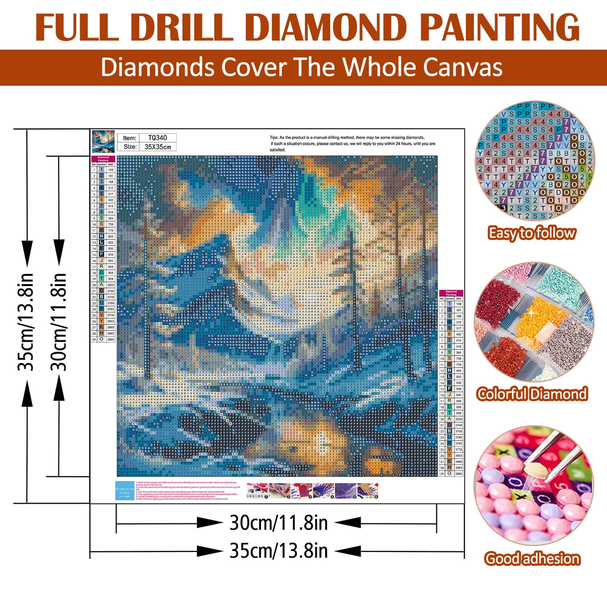Winter Landscape Diamond Art Painting Kits for Adults, Mountain Lake Diamond Painting Kits for Adults Beginners, 5D DIY Full Drill Diamond Dot Gem Art Kits for Adult, Home Wall Decor 13.8x13.8 Inch AWLNKMC