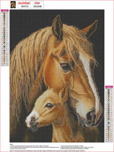 MXJSUA Horses Diamond Painting Kits for Adults, 5D Horses Diamond Art Kits for Beginners, DIY Full Drill Crystal Gem Painting Kits for Home Wall Decor 12x16 Inch MXJSUA