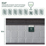 ZINUS 12 Inch Comfort Support Cooling Gel Hybrid Mattress, Full, Euro Top Innerspring Mattress, Motion Isolating Pocket Springs, Mattress in A Box ZINUS