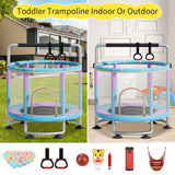 60" Toddler Trampoline for Kids,5FT Upgrade Kids Baby Small Trampoline for Toddlers 1-3 with Safety Enclosure Net,Gifts for Kid 500lbs Suit for Indoor Outdoor CYlively