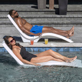 Step2 Vero Pool Lounger, Fade-Resistant, Waterproof Patio Furniture, Pool Lounge Chair for Sun Shelf, Use in Pools with Shelves Up to 9-Inches Deep or Outside Pool Deck, Weighted, White Step2