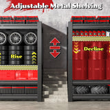 Snhomee 60.1" W Storage Shelves Extra Wide Metal Shelving 2500LBS Garage Shelving Adjustable 4 Tier Garage Shelves Industrial Metal Shelf for Basement Warehouse Shop 60.1" W x 24.1" D x 60" H Snhomee