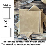 tumuarta Deckle Edge Paper Sketchbook, 92 LB, 150 GSM, 80 Sheets Mixed Media Paper, Acid Free, Handmade Journal Hardbound Sketch Book for Pencil, Ink, Markers, Acrylic and More (6" X 6") tumuarta