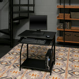 OneSpace Stanton Desk with Pullout Keyboard Tray Computer, Black OneSpace