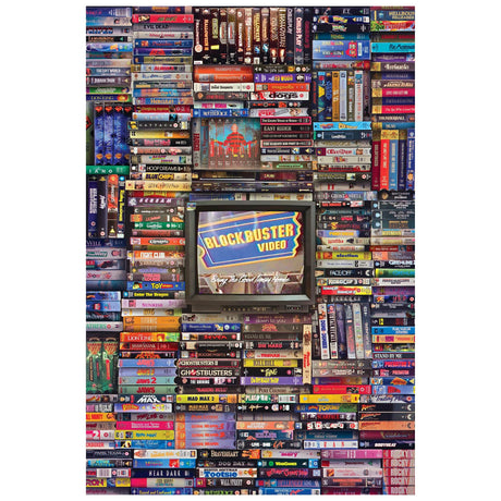 Blockbuster Era 1000-Piece Jigsaw Puzzle, Brain Teaser for Kids and Adults | 28 x 20 Inches Toynk