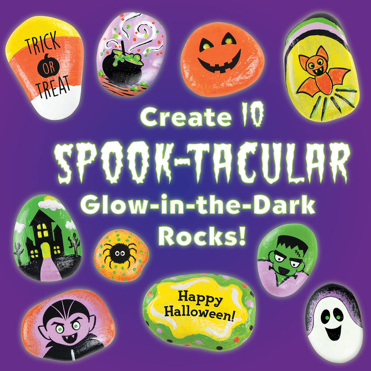 Creativity for Kids Hide and Seek Halloween Rock Painting Kit - Halloween Crafts for Kids Ages 6-8 for Kids, Kids Crafts Creativity for Kids