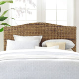 Crosley Furniture Serena Bed, Handwoven Natural Fiber Rattan Headboard and Footboard Set, Banana Leaf, Queen Crosley Furniture
