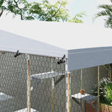 PawHut 79" Large Catio Outdoor Cat Enclosure, Galvanized Steel Outdoor Cat House with 420D Waterproof Canopy for 1-3 Large Cat, Walk-in Cat Cage with Sleeping Box, Jumping Platforms, Silver PawHut