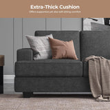 COPIAE 89 Inch Sofa with Extra Deep Seats Oversize, 3 Seater Sofa for Living Room,Modern Couch and Sofa, Comfy Armrests and Seats and Backrests, Easy Installation, Grey COPIAE