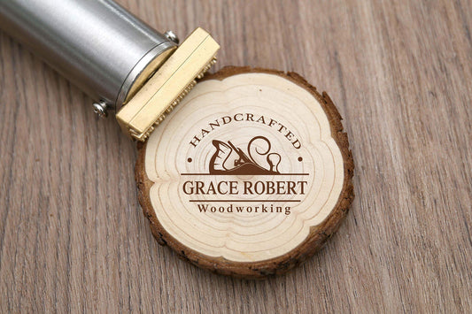 Custom Electric Wood Branding Iron with Custom Stamp, Personal Branding Iron,Personalized Text and Wood Design stamp, 200W 110V (2")