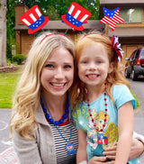 Moon Boat 10PCS Patriotic Head Boppers Headband - Star Uncle Sam Hat Balloons- Fourth 4th of July Party Accessories Favors Decorations Moon Boat