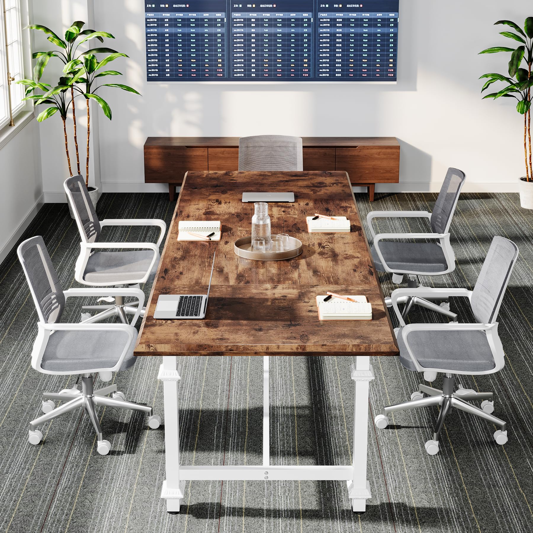 Tribesigns 62-Inch 5 ft Office Conference Table, Large Conference Room Table, Modern Seminar Table for Meeting Room - WoodArtSupply