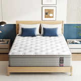 Full Size Mattress 14 inch, Medium Firm Hybrid Mattress with Cooling Gel Memory Foam, Full Mattress in a Box, Independent Spring for Motion Isolation, Pressure Relief & Upgraded Support, CertiPUR-US Pamag pieeoo