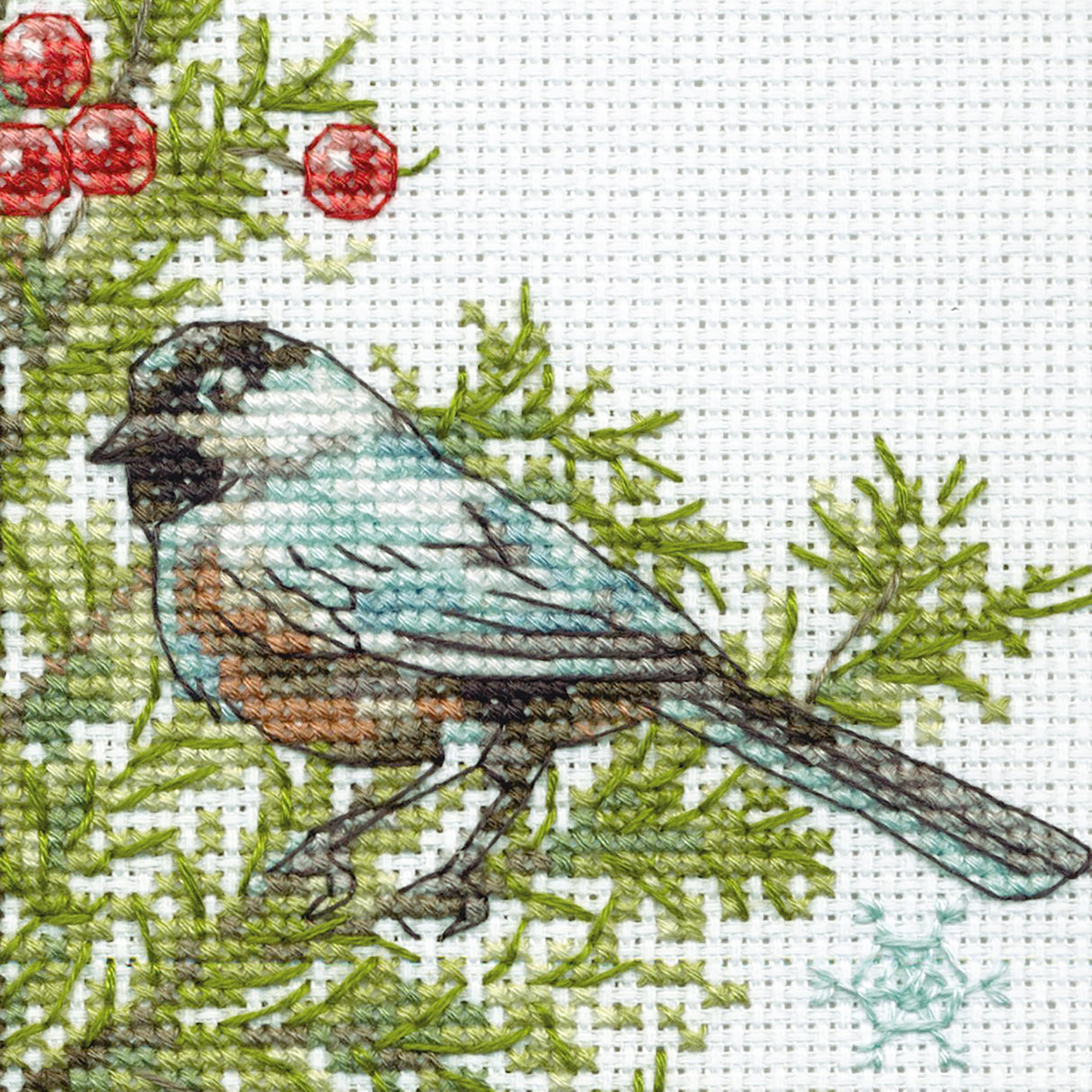 Dimensions 70-09624 Christmas Tree Holiday Counted Cross Stitch Kit, 8" x 10", 16 Cnt. White Aida, 4 Pieces Dimensions