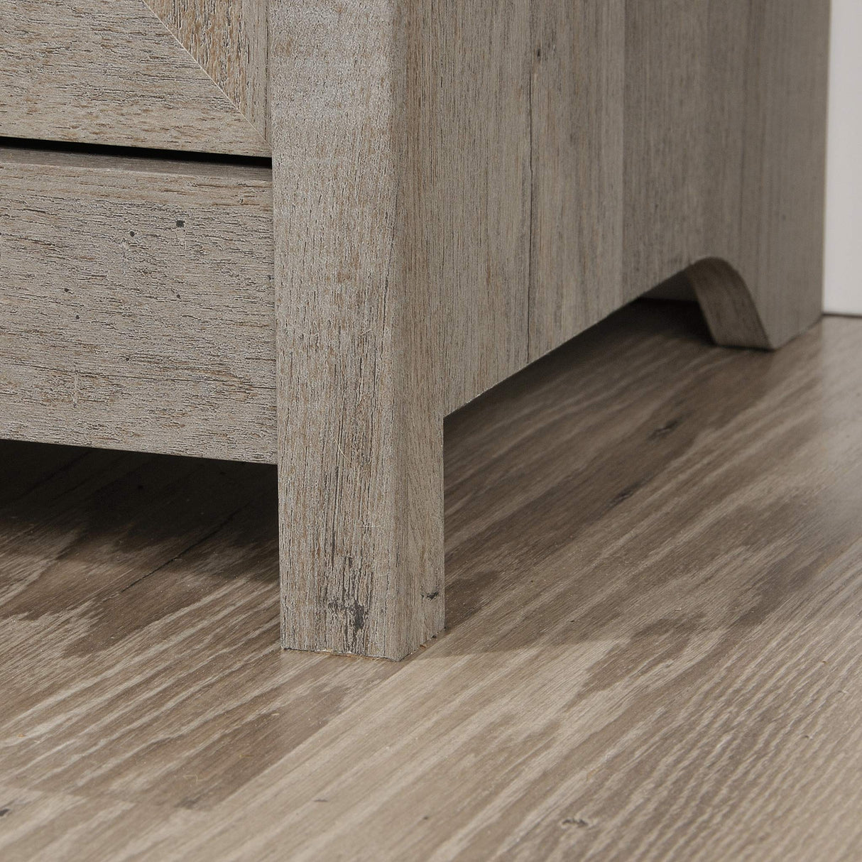 Sauder Cottage Road Library with Doors/Book shelf, L: 29.29" x W: 13.98" x H: 71.5", Mystic Oak finish Sauder